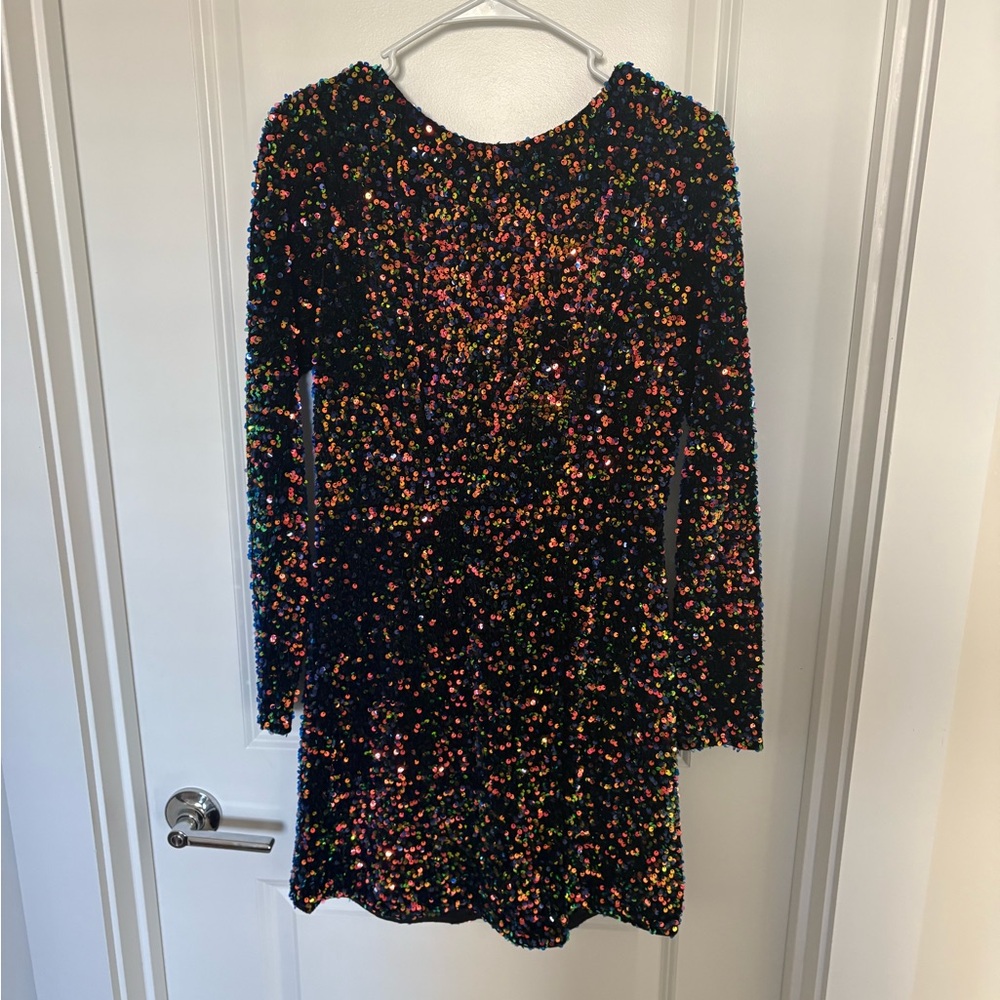 Hello Molly Multicolor Sequin Formal Dress